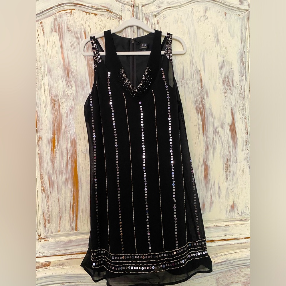 Stunning NICOLE MILLER Sequin Dress🖤❤️